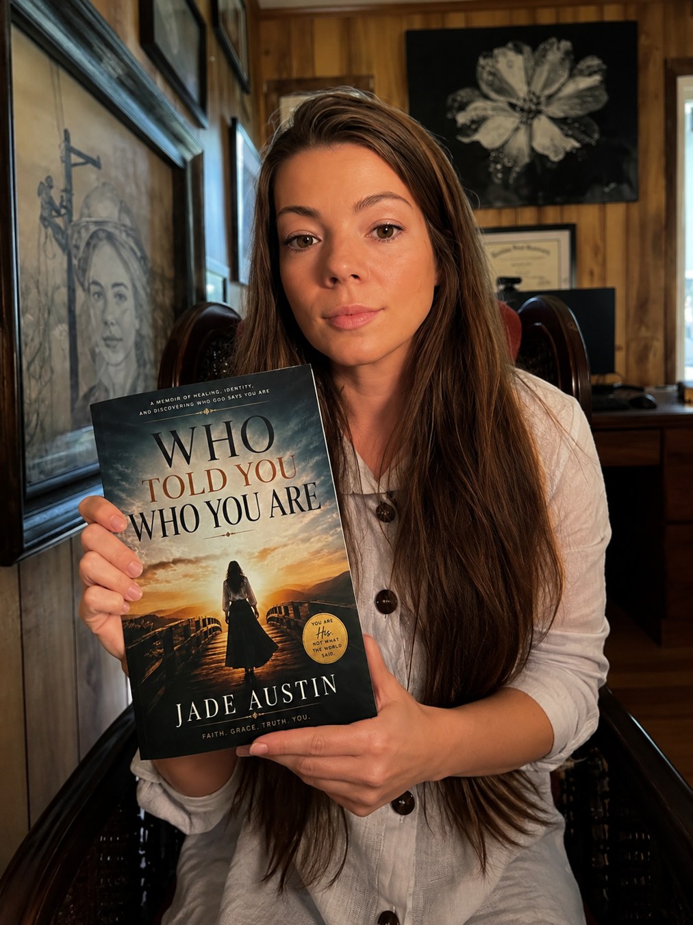 Jade Austin presenting her book Who Told You Who You Are